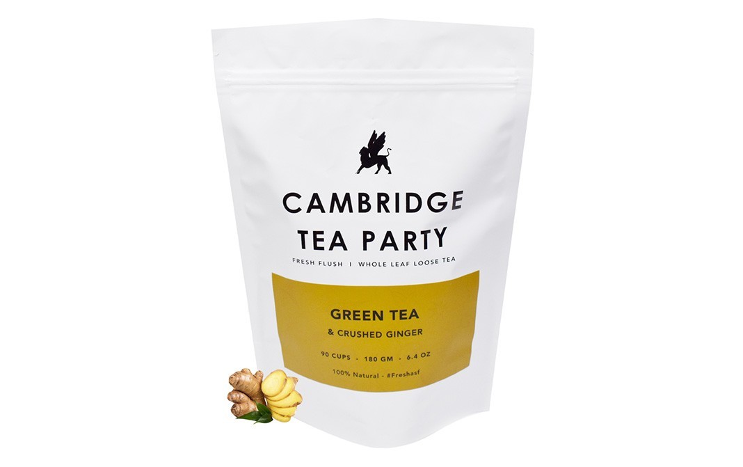 Cambridge Tea party Green Tea  Crushed Ginger    Pack  180 grams